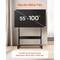 Rolling TV Stand for 55-100" Screens, Height Adjustable, Holds 205 lbs